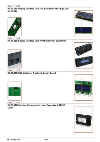 Control units catalog