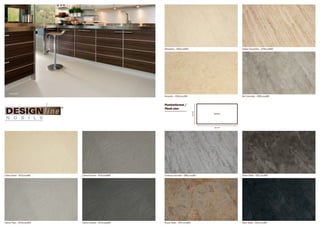 Alhambra – DSA7016NO                       Italian Travertine – DTR7018NO




   Calma Sand
                                                     Amarelo – DSA7017NO                        Art Concrete – DBE7014NO


                                                     Plankenformat /
                                                     Plank size:




                                                                               45 cm
                                                                                       NOBILE




                                                                                       90 cm




Calma Sand – DCA7010NO    Calma Ferrum – DCA7008NO   Century Concrete – DBE7015NO               Silver Slate – DSC7012NO




Calma Titan – DCA7007NO   Calma Carbon – DCA7009NO   Rusty Slate – DSC7013NO                    Dark Slate – DSC7011NO
 