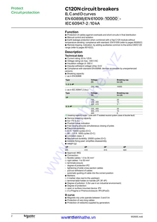 Cataloge schneider mcb c120 n | PDF