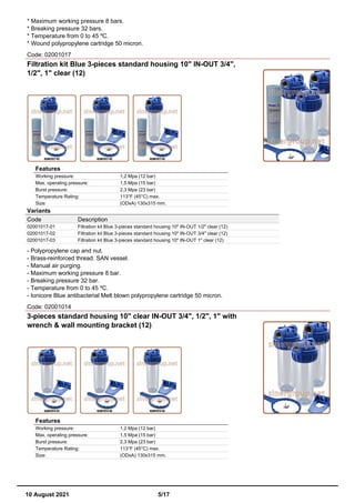 Filter housings catalog | PDF