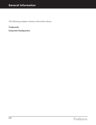 Foxboro Measurement and Control Instruments