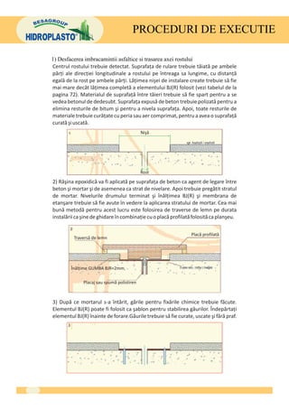 PROCEDURI DE EXECUTIE

1) Desfacerea imbracamintii asfaltice si trasarea axei rostului
 
