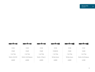 RIFLESCOPES
VANTAGE
41
£109.99 £109.99 £109.99 £109.99 £109.99 £119.99
14 222
3-9x40
1 Inch Tube
Rimfire .22 LR HV
14 223
3-9x40
1 Inch Tube
Rimfire .22 LR Subsonic
14 224
3-9x40
1 Inch Tube
Rimfire .17 Mach 2
14 225
3-9x40 AO
1 Inch Tube
Mil Dot Centre
14 230
3-9x50
1 Inch Tube
Mil Dot Centre
14 231
3-9x50
1 Inch Tube
Rimfire .22 LR Subsonic
 