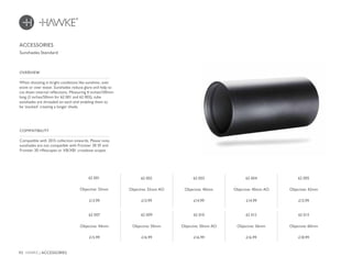 Hawke Screw Sunshades for Hawke Rifle Scopes 2015 models and later 