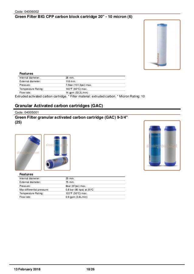 Housings Drop In Filters Catalogue