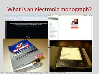 Cataloging Electronic Monographs | PPTX