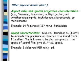 Cataloging motionpictures and video recordings | PPT