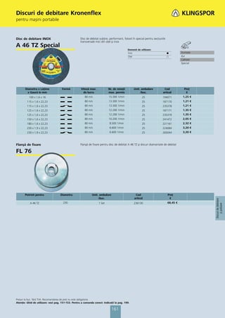 Catalog klingspor 2013 pret lista