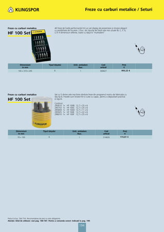 Catalog klingspor 2013 pret lista
