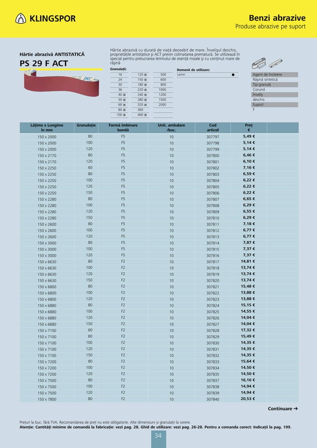 Catalog klingspor 2013 pret lista PDF