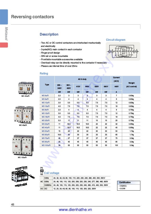MC-40A contactor 120V 40A Direct Replacement for LS IS MC 3P AC contactor MC-40a
