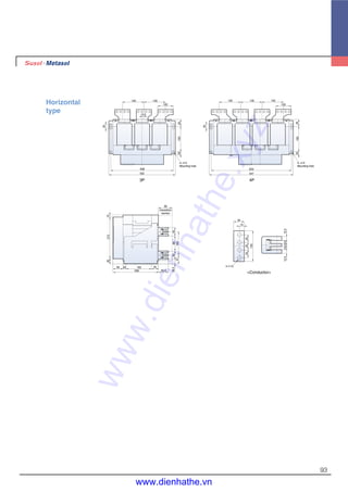 93
4- 13
4- 14
Mounting hole
4- 14
Mounting hole
(Insulation
barrier)
140 140
12.5
100
4516520
408
432
25
25
140 140 140
100
4516520
523
547
90
55559829.5
57153
65.5295
165 4565 20
3527015
34
15
252525
100
10101012.512.5
Horizontal
type
3P 4P
<Conductor>
www.dienhathe.xyz
www.dienhathe.vn
 