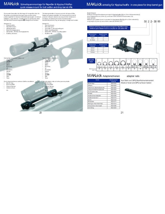 Catalog Makuick One Piece Mounts 18 Optics Trade
