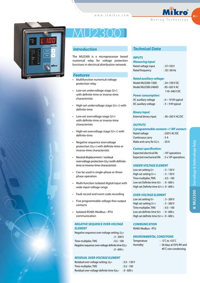 Catalog mikro mikro mu2300 PDF