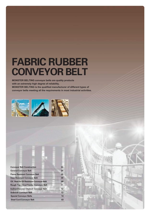 Conveyor Belt Catalog Monster Belting Industry Co.,ltd PDF