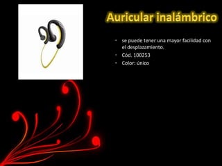 • se puede tener una mayor facilidad con
  el desplazamiento.
• Cód. 100253
• Color: único
 