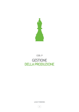 COD. P

    GESTIONE
DELLA PRODUZIONE




     LEAN-THINKING

          21
 