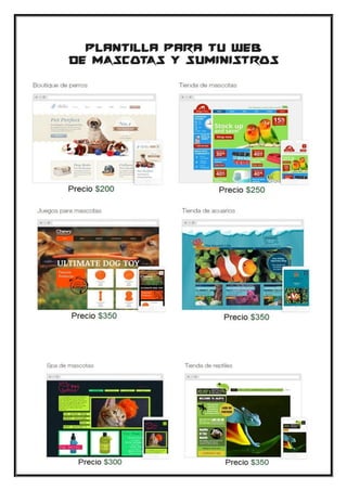 plantilla para tu web de MASCOTAS Y SUMINISTROS  