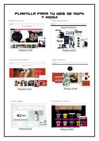 plantilla para tu web de ROPA Y MODA 
 