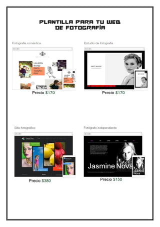 plantilla para tu web de fotografía 
 