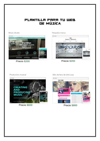 plantilla para tu web de MÚSICA 
 