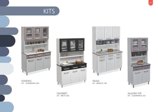 21
KITS
IDEALE
KIT - BRANCO 180
EVIDENCE
KIT - CHAMPANHE 442
GOURMET
KIT - PRETO 392
ALLEGRA TOP
KIT - CHAMPANHE 353
 