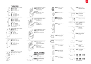 1940
800
318
1940
400318
PANELEIROS
EVIDENCE, GOURMET, IDEALE E LUNA TOP
4060 Smpl 3 Ptas Dir
4062 Smpl 3 Ptas Esq
4061 Smpl 3 Ptas Dir 1 c/ Vd
4063 Smpl 3 Ptas Esq 1 c/ Vd
ALLEGRA TOP
560 Smpl 3 Ptas Dir
562 Smpl 3 Ptas Esq
561 Smpl 3 Ptas Dir 1 c/ Vd
563 Smpl 3 Ptas Esq 1 c/ Vd
* opção porta c/vidro colorida
EVIDENCE, IDEALE E LUNA TOP
4646 Smpl 1 Pta Total Dir
4647 Smpl 1 Pta Total Esq
4648 Smpl 1 Pta Total Dir c/ Vd
4649 Smpl 1 Pta Total Esq c/ Vd
ALLEGRA TOP
990 Smpl 1 Pta Total Dir
991 Smpl 1 Pta Total Esq
992 Smpl 1 Pta Total Dir c/ Vd
993 Smpl 1 Pta Total Esq c/ Vd
* opção porta c/vidro colorida
* não está disponível na linha gourmet
EVIDENCE, GOURMET, IDEALE E LUNA TOP
4064 Dpl 6 Ptas
4065 Dpl 6 Ptas 2 c/ Vd
ALLEGRA TOP
564 Dpl 6 Ptas
565 Dpl 6 Ptas 2 c/ Vd
* opção porta c/vidro colorida
EVIDENCE, IDEALE E LUNA TOP
4650 Dpl 2 Ptas Totais
4651 Dpl 2 Ptas Totais c/ Vd
ALLEGRA TOP
994 Dpl 2 Ptas Totais
995 Dpl 2 Ptas Totais c/ Vd
* opção porta c/vidro colorida
* não está disponível na linha gourmet
23
KITS
COMPLEMENTOS
EVIDENCE, GOURMET, IDEALE E LUNA TOP
4122 Dpl 4 Ptas, 2 Gvts, Vds Desliz
ALLEGRA TOP
572 Dpl 4 Ptas, 2 Gvts, Vds Desliz
0500131 Nicho superior horizontal
600mm
0500531 Nicho superior horizontal
600mm c/ Vd Desliz
0500231 Nicho superior horizontal
800mm
0500631 Nicho superior horizontal
800mm c/ Vd Desliz
EVIDENCE, GOURMET, IDEALE E LUNA TOP
4123 Dpl 4 Ptas (2 c/Vd), 2 Gvts e
Vd Desliz (Ptas c/ Vd e
Frentes de Gvts Cor)
ALLEGRA TOP
573 Dpl 4 Ptas (2 c/Vd), 2 Gvts e
Vd Desliz (Ptas c/ Vd e
Frentes de Gvts Cor)
EVIDENCE, GOURMET, IDEALE E LUNA TOP
4125 Trpl 6 Ptas (3 c/ Vd),
3 Gvts (Ptas c/ Vd e
Frentes de Gvts Cor)
ALLEGRA TOP
575 Trpl 6 Ptas (3 c/ Vd),
3 Gvts (Ptas c/ Vd e
Frentes de Gvts Cor)
EVIDENCE, GOURMET, IDEALE E LUNA TOP
4126 Trpl 6 Ptas, 3 Gvts, Vds Desliz
ALLEGRA TOP
576 Trpl 6 Ptas, 3 Gvts, Vds Desliz
EVIDENCE, GOURMET, IDEALE E LUNA TOP
4127 Trpl 6 Ptas (3 c/ Vd),
3 Gvts e Vd Desliz
(Ptas c/ Vd e Frentes Gvts Cor)
ALLEGRA TOP
577 Trpl 6 Ptas (3 c/ Vd),
3 Gvts e Vd Desliz
(Ptas c/ Vd e Frentes Gvts Cor)
1940
800
318
1940
400318
1940
1940
194019401940
200
600
293
200
800
293
1047531 Separador de talheres
c/ seis divisões
1141031 Toalheiro p/ balcão
nicho de 180 a 260mm
0651031 Cantoneira média
1054531 Apoio p/prateleira
de MDF 18mm
*quantidade por
volume 02 unidades
10549 Acabamento quadrado
p/ pés (4 pçs) cromado
0652031 Cantoneira alta
0652131 Cantoneira inferior
alta c/ tampo
Prateleira em MDF 18mm
BP branco nos dois lados
Tampo p/ balcão linear
Tampo p/ armário linear
0655031 Cantoneira para
paneleiro
0120831 Módulo de 600mm
p/ microondas
0510431 Perfil de fechamento
médio linear
(50 a 110mm)
0510531 Perfil de fechamento
alto linear
(50 a 110mm)
0120931 Módulo de 800mm
p/ microondas 15643 Tampo superior
p/ cantoneira
15143 Tampo superior
p/ armário
canto frente oblíqua
12245 Tampo p/ balcão
frente oblíqua
0510631 Nicho superior médio
linear 120 a 260mm
0510731 Nicho superior alto
linear 120 a 260mm
0510831 Balcão nicho
linear 120 a 260mm
680680
340340
840
120 a 260
483
711
120 a 260
293
2504049
2506049
121026
121040
151026
151040
426
307
553
293
711
293
1815
293
400
600 433
293
400
800 433
293
553
120 a 260
293
298400 a 1600
298400 a 1600
553
50 a 110
711
50 a 110
340340
680680
513513
2508049
2512049
121060
121080
151060
151080
2516049
121120
121160
151120
151160260 a 1600 340
 