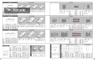 80
15 35
50
66
66
80
30 35
80
35
70
45
45
35
70
70
80
71
70
24
45
70
35
24
45
80
100
80
100
24
45 70
70
8045
70
70
60 60
46
35 - 70 - 105 - 140
60
80
71
140,5 140,5140,5
45,5 45,545,5
46
106 105,5105,5
Gauche
GaucheGauche Gauche
45,5 45,546
70,5 70,5
45,5 45,5
40
45
42
140
100
65
65
Tiroir
46
- Plateau 16 mm d’épaisseur
- Finition UV.
- Chant PVC cristal/Alu.
25 cm
35 cm 15 cm
80
cm
25 cm
35 cm 30 cm
80
cm
80
60
60
réversible
réversible
réversible
réversible
réversible
réversible
AUXILIAIRES
C O L O N N E H A U T E O U V E R T E PORTE COLONNE
FOND 15 cm FOND 30 cm
Finition Référence Prix eco taxe Finition Référence Prix eco taxe Finition Référence Prix eco taxe
BLANC 101 01 435 118 0.33 BLANC 101 01 436 175 0.83 BLANC 101 01 535 48 0.33
NOIR 101 02 435 118 0.33 NOIR 101 02 436 175 0.83 NOIR 101 02 535 48 0.33
GRIS 101 03 435 118 0.33 GRIS 101 03 436 175 0.83 GRIS 101 03 535 48 0.33
AUBERGINE 101 04 435 118 0.33 AUBERGINE 101 04 436 175 0.83 AUBERGINE 101 04 535 48 0.33
CHÊNE 101 21 435 118 0.33 CHÊNE 101 21 436 175 0.83 CHÊNE 101 21 535 48 0.33
MIROIR 101 00 535 66 0.33
D U O 7 0 P L A N V A S Q U E M I R O I R S
DUO 70 supérieur DUO 70 inférieur TURÍN céramique extra plat AGATHA résine de synthèse JADE verre blanc teinté dans la masse AMBAR résine mat C L I M A D U O L E E D S a n t i - b u é e
Finition Référence Prix eco taxe Référence Prix eco taxe Référence Prix eco taxe Référence Prix eco taxe Référence Prix taxe Référence Prix eco taxe Référence Prix eco taxe Finition Référence Prix eco taxe Référence Prix eco taxe
BLANC 101 01 070 280 0.83 101 01 071 270 0.83 500 01 070 235 0.83 501 01 070 235 0.83 504 01 070 235 0.83 506 01 070 235 0.83 230 00 070 130 0.33 BLANC 201 01 070 154 0.33 246 00 060 245 -
NOIR 101 02 070 280 0.83 101 02 071 270 0.83
Verre de 4 mm cadre bois
NOIR 201 02 070 154 0.33
A leds rétro-éclairé
IP 44 / anti-buée
GRIS 101 03 070 280 0.83 101 03 071 270 0.83 GRIS 201 03 070 154 0.33
AUBERGINE 101 04 070 280 0.83 101 04 071 270 0.83 AUBERGINE 201 04 070 154 0.33
CHÊNE 101 21 070 280 0.83 101 21 071 270 0.83 CHÊNE 201 21 070 154 0.33
D U O 1 0 5 P L A N V A S Q U E M I R O I R S
DUO 70 supérieur DUO 35 AGATHA résine de synthèse JADE verre blanc teinté dans la masse A M B A R résine mat S I G M A C L I M A D U O 7 0 D U O 3 5 L E E D S a n t i - b u é e
Finition Référence Prix eco taxe Référence Prix eco taxe Référence Prix eco taxe Référence Prix eco taxe Référence Prix eco taxe Référence Prix eco taxe Référence Prix eco taxe Finition Référence Prix taxe Référence Prix taxe Référence Prix eco taxe
BLANC 101 01 070 280 0.83 101 01 035 230 0.33 GAUCHE 501 01 105 350 1.25 GAUCHE 504 01 105 350 1.25 GAUCHE 506 01 105 350 1.25 290 00 100 120 0.83 230 00 100 160 0.83 BLANC 201 01 070 154 0.33 201 01 035 105 0.13 246 00 100 265 -
NOIR 101 02 070 280 0.83 101 02 035 230 0.33 DROITE 501 01 106 350 1.25 DROITE 504 01 106 350 1.25 DROITE 506 01 106 350 1.25 Miroir de 5 mm sur support en bois avec
suspentes reglables
Verre de 4 mm cadre bois
NOIR 201 02 070 154 0.33 201 02 035 105 0.13
A leds rétro-éclairé
IP 44 / anti-buée
GRIS 101 03 070 280 0.83 101 03 035 230 0.33 GRIS 201 03 070 154 0.33 201 03 035 105 0.13
AUBERGINE 101 04 070 280 0.83 101 04 035 230 0.33 AUBERGINE 201 04 070 154 0.33 201 04 035 105 0.13
CHÊNE 101 21 070 280 0.83 101 21 035 230 0.33 CHÊNE 201 21 070 154 0.33 201 21 035 105 0.13
D U O 1 4 0 P L A N V A S Q U E M I R O I R S
DUO 70 supérieur DUO 70 inférieur AGATHA double résine de synthèse AMBAR double résine mat AMBAR résine mat S I G M A C L I M A ( x 2 ) D U O ( x 2 ) L E E D S a n t i - b u é e ( x 2 )
Finition Référence Prix eco taxe Référence Prix eco taxe Référence Prix eco Référence Prix eco taxe Référence Prix eco taxe Référence Prix eco taxe Référence Prix eco taxe Finition Référence Prix eco taxe Référence Prix eco taxe
BLANC 101 01 070 280 0.83 101 01 071 270 0.83 501 01 142 445 1.25 506 01 142 445 1.25 GAUCHE 506 01 143 445 1.25 290 00 140 170 0.83 230 00 060 2x100 2x0.33 BLANC 201 01 070 2x154 2x0.33 246 00 060 2x245 -
NOIR 101 02 070 280 0.83 101 02 071 270 0.83 DROITE 506 01 144 445 1.25 Miroir de 5 mm sur support en bois avec
suspentes reglables
Verre de 4 mm cadre bois
NOIR 201 02 070 2x154 2x0.33
A leds rétro-éclairé
IP 44 / anti-buée
GRIS 101 03 070 280 0.83 101 03 071 270 0.83 GRIS 201 03 070 2x154 2x0.33
AUBERGINE 101 04 070 280 0.83 101 04 071 270 0.83 AUBERGINE 201 04 070 2x154 2x0.33
CHÊNE 101 21 070 280 0.83 101 21 071 270 0.83 CHÊNE 201 21 070 2x154 2x0.33
P L A T E A U X
PLATEAUX 35 PLATEAUX 70
Finition Référence Prix eco taxe Finition Référence Prix eco taxe
BLANC 101 01 203 46 0.13 BLANC 101 01 207 63 0.13
NOIR 101 02 203 46 0.13 NOIR 101 02 207 63 0.13
GRIS 101 03 203 46 0.13 GRIS 101 03 207 63 0.13
AUBERGINE 101 04 203 46 0.13 AUBERGINE 101 04 207 63 0.13
CHÉNE 101 21 203 46 0.13 CHÉNE 101 21 207 63 0.13
PLATEAUX 105 PLATEAUX 140
Finition Référence Prix eco taxe Finition Référence Prix eco taxe
BLANC 101 01 210 90 0.33 BLANC 101 01 214 122 0.33
NOIR 101 02 210 90 0.33 NOIR 101 02 214 122 0.33
GRIS 101 03 210 90 0.33 GRIS 101 03 214 122 0.33
AUBERGINE 101 04 210 90 0.33 AUBERGINE 101 04 214 122 0.33
CHÉNE 101 21 210 90 0.33 CHÉNE 101 21 214 122 0.33
PIEDS
(jeu x 4)
Référence Prix eco taxe
412 00 050 54 0.04
VASQUESAPOSER
CERDEÑA céramique SOMAOZ céramique
Référence Prix eco taxe Référence Prix eco taxe
507 01 040 128 0.33 507 01 045 128 0.33
hauteur 15 cms
sans trop plain
hauteur 10 cms
sans trop plain
56 57
 