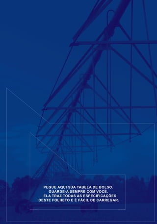 PEGUE AQUI SUA TABELA DE BOLSO.
GUARDE-A SEMPRE COM VOCÊ.
ELA TRAZ TODAS AS ESPECIFICAÇÕES
DESTE FOLHETO E É FÁCIL DE CARREGAR.
 