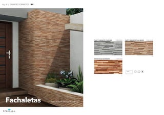 Fachaletas PARED FILETTI GRANITO PLUS BEIGE 30x60
FILETTI GRANITO PLUS GRIS 110015472
WOOD PLUS SATINADO 110015474
FILETTI GRANITO PLUS BEIGE 110015970
2 2
2
30x60
Pág. 48 | GRANDES FORMATOS
 