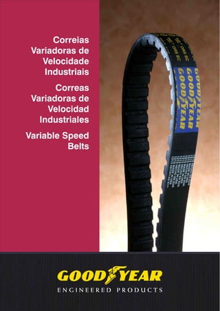 Correias
Variadoras de
Velocidade
Industriais
Correas
Variadoras de
Velocidad
Industriales
Variable Speed
Belts
 