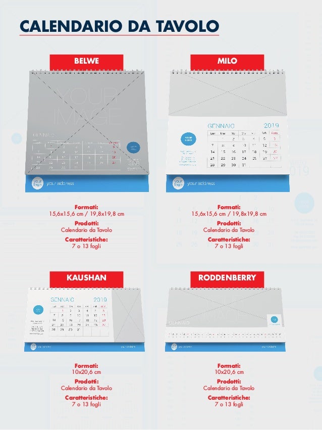 Catalogo Impaginati Calendari E Agende 2019