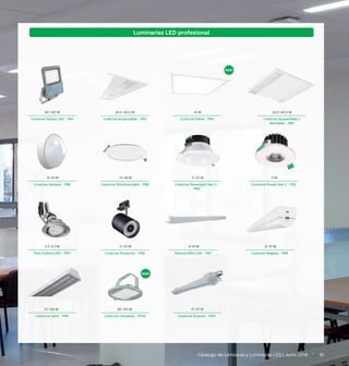 81Catálogo de Lámparas y Luminarias LED | Junio 2016
Luminarias LED profesional
40-120 W
8-24 W
11-33 W
85-155 W
24,5-40,5 W
11-22 W13-28 W
4-14 W
17-57 W
41 W
11 W
21-41 W
24,5-40,5 W
3.5-4.3 W
37-124 W
CoreLine Tempo LED - P82
CoreLine Aplique - P86
CoreLine Proyector - P96
CoreLine Campana - P100
CoreLine Empotrable - P83
CoreLine Downlight Gen 3 -
P90
CoreLine SlimDownlight - P88
Pentura Mini LED - P97
CoreLine Estanca - P101
CoreLine Panel - P84
CoreLine Proset Gen 3 - P92
CoreLine Regleta - P98
CoreLine Suspendida y
Adosable - P85
Pack Zadora LED - P94
CoreLine Carril - P99
NUEVO
NUEVO
 