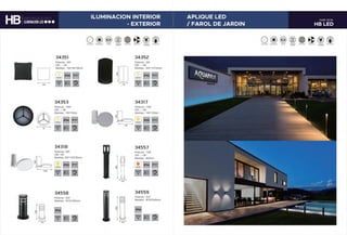 HB LED
PARE 35/36
ILUMINACION INTERIOR
- EXTERIOR
APLIQUE LED
/ FAROL DE JARDIN
 