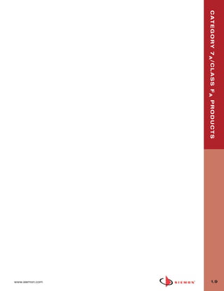 01_TERA_2010.qxd:ZMax_Catalog   1/4/10   11:07 AM   Page 10




                                                              C AT E G O R Y 7 A / C L A S S F A P R O D U C T S




      www.siemon.com                                                                1.9
 