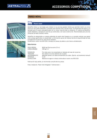Catálogo de las tarifas Astral Pool