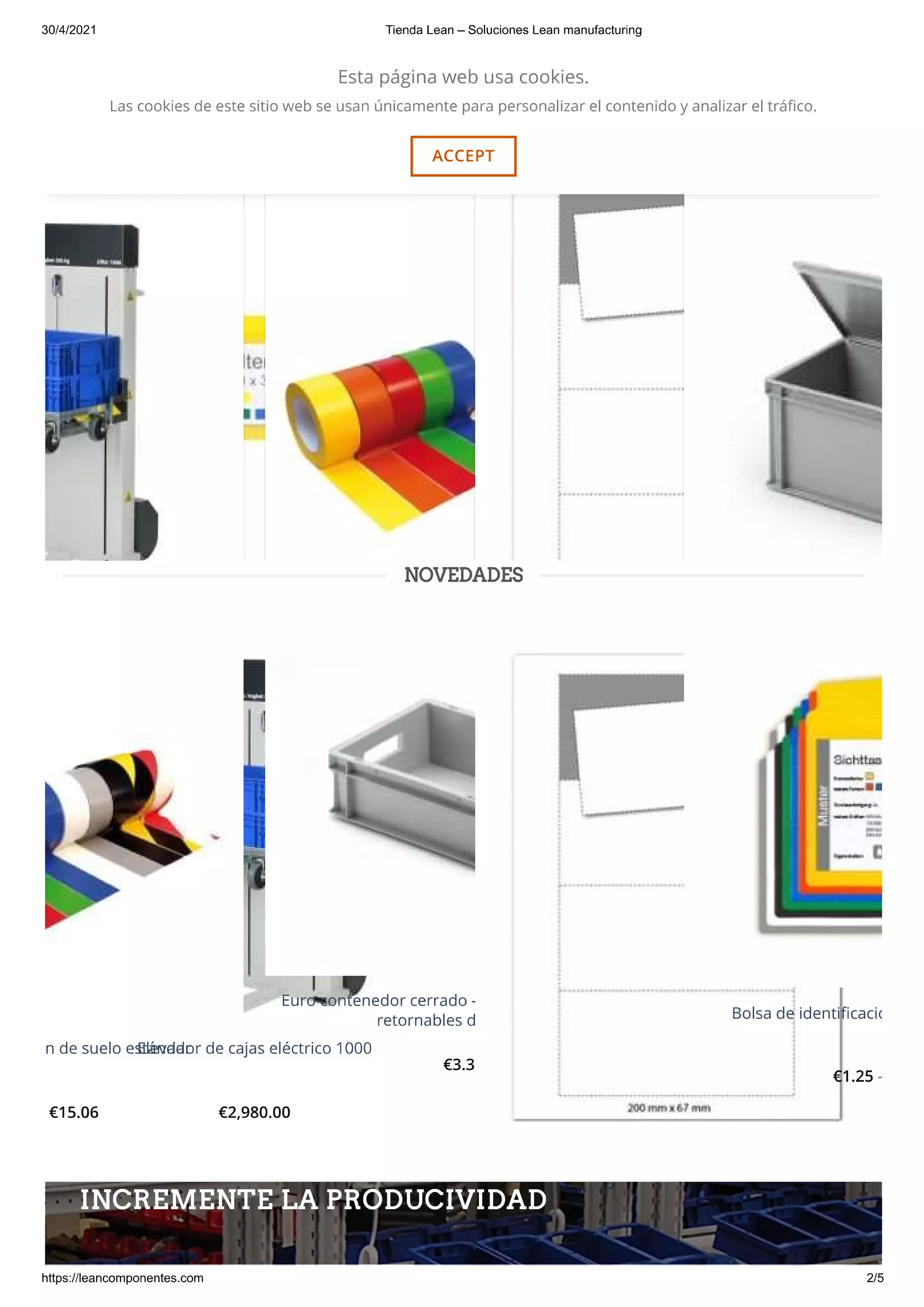 Catalogo tienda-lean-componentes | PDF