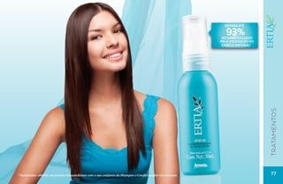 repara até

                                                                                                              93%
                                                                                                            do dano causado
                                                                                                           pela escovação no
                                                                                                            cabelo natural* .




                                                                                                                                tratamentos
* Resultados obtidos em painéis independentes com o uso conjunto do Shampoo e Condicionador Cor Intensa.                        77
 