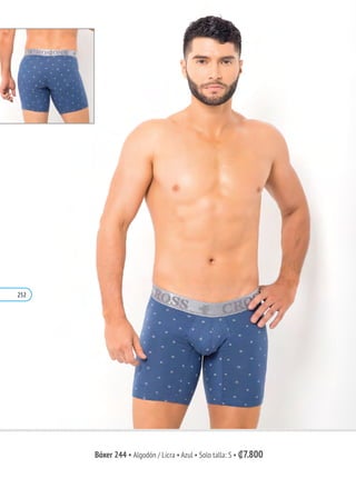Bóxer 244 • Algodón / Licra • Azul • Solo talla: S • ₡7.800
252
 
