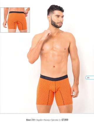 Bóxer 234 • Algodón • Naranja • Solo talla: S • ₡7.800
255
 