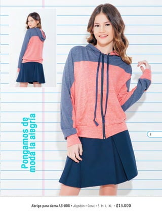 Abrigo para dama AB-008 • Algodón • Coral • S M L XL • ₡13.000
8
 