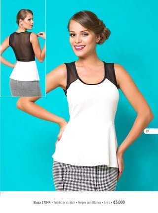 Blusa 17844 • Poliéster stretch • Negro con Blanco • S y L • ₡5.000
87
 