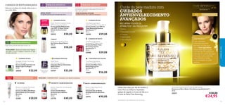 114 115
Ecollagen Wrinkle Correcting
Day Cream Light
Creme de Dia Corretor de
Rugas Light Ecollagen
50 ml.
30028 €32,00
Royal Velvet Soothing Toner
Gel Tónico Royal Velvet
200 ml.
22423 €18,00
TÓNICO
Time Reversing Intense
SkinGenistII
™ Day Cream SPF 15
Creme de Dia com SPF 15
Time Reversing Intense
SkinGenistII
™
50 ml.
24185 €39,00
Time Reversing Intense
SkinGenistII
™ Night Cream
Creme de Noite Time
Reversing Intense
SkinGenistII
™
50 ml.
24188 €39,00
Time Reversing Intense
SkinGenistII
™ Eye Cream
Creme de Olhos Time
Reversing Intense
SkinGenistII
™
15 ml.
24667 €26,00
55+
Royal Velvet
Ultra Firming Capsules
Cápsulas Ultrarreﬁrmantes
Royal Velvet
28 unidades
24547 €33,00
EDIÇÃO
LIMITADA
CONTORNO DOS OLHOS
CUIDADO DE DIACUIDADO DE DIA
CUIDADO DE DIA
CUIDADO DE NOITE
CUIDADO ESPECIAL
Bioclinic Adult Skin Anti-Breakout
Day/Night
Creme de Dia/Noite
Antiacne para Adultos
Bioclinic
30 ml.
23770 €40,00
Bioclinic Circulation Eye Power
Accelerator Day/Night
Creme de Olhos Dia/Noite
Estimulante de Circulação
Bioclinic
15 ml.
23381 €30,00
Bioclinic Fade Away Active
Essence Night
Concentrado de Noite
Despigmentante Bioclinic
30 ml.
24191 €40,00
OLHEIRAS DIA/NOITE •ACNE EMADULTOS NOITE • HIPERPIGMENTAÇÃO
Todas as
idades
Selecione produtos de elevada eficácia para a
sua rotina diária
Envelhecimento hormonal (após a menopausa), ﬂacidez da
pele, perda de densidade e elasticidade, pele muito seca e
frágil, rugas signiﬁcativas
40+
Perda de ﬁrmeza, desidratação, rugas mais profundas
ROYAL VELVET
O segredo precioso para uma pele mais firme
35+
Rugas visíveis, perda de elasticidade da pele e tez
ECOLLAGEN – Extrato de Células-tronco Vegetais
para ajudar a recriar o colagénio e preencher as rugas
de dentro para fora
45+ Para a pele madura
É um nutriente
antienvelhecimento
derivado da Soja, que
atua a nível genético.
Selecionado após quase
uma década de pesquisa e
colocado em partículas para
uma ação mais profunda,
respondendo a todas
as necessidades da pele
madura.
Time Reversing SkinGenist™ Day & Night Essence
Essência de Dia e Noite Time Reversing SkinGenist™
30 ml.
24217 €38,00
€24,95
Utilize duas vezes por dia,de manhã e à
noite.Para os melhores resultados,
aplique de seguida o Creme de Dia ou o
Creme de NoiteTime Reversing.
RECUPERA TODOS OS
ATRIBUTOS²)
DA PELE JOVEM
• Brilho
• Suavidade da pele
• Firmeza
• Elasticidade
• Tez uniforme
PROBLEMA ESPECÍFICO
PROBLEMA ESPECÍFICO
Atenção: Para uso
externo! Não
ingerir!
TIME REVERSING INTENSE
Cuidado intensivo para a pele pós-menopausa
Cuide da pele madura com
CUIDADOS
ANTIENVELHECIMENTO
AVANÇADOS
2) Avaliação em 103 mulheres com mais de 45 anos.
PROBLEMA ESPECÍFICO PROBLEMA ESPECÍFICO
BIOCLINIC • COSMECÊUTICOS - Cosméticos com efeitos farmacêuticos
NOVO
cuidadosdorosto
CUIDADOS DE ROSTOAVANÇADOS
Royal Velvet Firming Day Cream
SPF 15 Anniversary Edition
Creme de Dia Reﬁrmante
com SPF 15 Royal Velvet
Edição de Aniversário
50 ml.
30915 €30,00
 