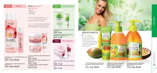 78
AROMAS FRESCOS
E FRUTADOS
AROMAS FRESCOS
NATUREZA
Os nossos deliciosos
tesouros Nature Secrets
estão repletos com os
melhores extratos botânicos
e suculentas frutas para uma
experiência revigorante a
cada utilização.
ባ Sabonete Líquido com Extratos
Antibacterianos de Tea Tree e
Tangerina Nature Secrets 300 ml.
23412 €8,00 €5,45
ቤ Sabonete Líquido com Ginseng e
Maracujá Revigorantes Nature
Secrets 300 ml.
26445 €8,00 €5,45
ቢ Creme de Mãos para Pele Sensível
com Jojoba e Manga Nature Secrets
75 ml.
23401 €7,00 €4,95
ባ Gel para o Contorno dos Olhos com
Aloé Vera Love Nature 15 ml.
30143 €13,00
ቢ Esfoliante Facial com Aloé Vera Love
Nature 50 ml.
30150 €9,00
ብ Creme de Dia com Rosa Selvagem Love
Nature 50 ml.
30160 €13,00
ቤ Creme de Noite com Rosa Selvagem Love
Nature 50 ml.
30161 €13,00
ቦ Creme de Olhos com Rosa Selvagem
Love Nature 15 ml.
30162 €13,00
ቢ Creme de Rosto com Uva Love Nature
50 ml.
30165 €13,00
ባ Creme de Olhos com Uva Love Nature
15 ml.
30167 €13,00
ROSA SELVAGEM
NUTRITIVA
• REPARA
• REVITALIZA
• PROTEGE
PELE SECA
TODASAS
IDADES
TODASAS
IDADES
PELE NORMAL E MISTA
TODASAS
IDADES
PELE BAÇA/SEM VIDA
ቢ Limpeza 2 em 1 com Rosa Selvagem Love
Nature 150 ml.
30163 €12,00 €8,45
ባ Óleo Facial com Rosa Selvagem Love
Nature 25 ml.
30164 €10,00 €6,95
ቤ Creme de Noite com Rosa Selvagem LoveCreme de Noite com Rosa Selvagem LoveCreme de Noite com Rosa Selvagem Love
ቢ Creme de Rosto com Uva Love NatureCreme de Rosto com Uva Love Nature
PELE BAÇA/SEM VIDA
Creme de Rosto com Uva Love Nature
PELE SECA: Sensação de pele desidratada,
repuxada, áspera e escamada. Necessita
de uma hidratação e nutrição regulares.
O óleo nutritivo e delicado da ROSA
SELVAGEM ajuda a aliviar a pele seca,
deixando-a suave como veludo.
79
ቢ
ባ
ቤ
ቢ
ባ
ቤ
ብ
ቦ
ቢ
ባ
ቢ
ባ
www.oriﬂame.pt
 