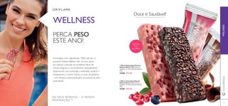 22 2323
ባ Barra Chocolate Natural
Balance Barras 100% naturais e
saudáveis, em dois deliciosos sabores.
40 g.
25385 €15,95
ቢ Barra Superbagas Natural
Balance Barras 100% naturais e
saudáveis, em dois deliciosos sabores.
40 g.
25386 €15,95
OS SEUS SONHOS – A NOSSA
INSPIRAÇÃO TM
PERCA PESO
ESTE ANO!
Formulados com ingredientes 100% naturais, os
produtos Natural Balance têm um teor baixo
em calorias e elevado em proteínas, ﬁbras de
cereais integrais e micronutrientes. Especialmente
desenvolvido para prolongar a saciedade, acelerar o
metabolismo e manter baixos os níveis de glicémia
- com eﬁcácia comprovada para uma perda de peso
sustentável!
Doce e Saudável!
WELLNESS
WELLNESS
115
APENAS
150
CALORIAS
ቢ
ባ
www.oriﬂame.pt
 