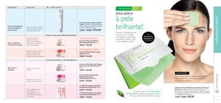 SKIN YOUTH 
30+ 
RUGAS E OLHEIRAS brilhante! 
para todos os tipos de pele 
Todas as idades 
para pele seca/sensível OXYGEN BOOST 
  
UTILIZAÇÃO: 
Remova um toalhete e passe nas zonas com 
brilho, geralmente a Zona T, para remover o 
excesso de oleosidade. 
Toalhetes Faciais Matifi cantes Optimals Oxygen 
Boost Estes toalhetes, fáceis de utilizar e altamente 
absorventes, removem instantaneamente qualquer excesso 
de oleosidade, conferindo uma pele sem brilho. 50 toalhetes 
por embalagem. 50 unidades 
27670 €8,00 €4,95 
Pele 
INSTANTA-NEAMENTE 
matifi cada 
Creme de Olhos Optimals Skin 
Youth Creme de olhos multiações que 
reduz as linhas fi nas, olheiras e ilumina 
o contorno dos olhos. 15 ml. 
25265 €19,00 €12,95 
ÚLTIMA APRESENTAÇÃO 
Creme de Dia com SPF 10 
Skin Energy Optimals 50 ml. 
30649 €25,00 
ÚLTIMA APRESENTAÇÃO 
Creme de Noite Skin Energy 
Optimals 50 ml. 
30650 €25,00 
Creme de Dia Optimals Oxygen 
Boost para Pele Seca/Sensível 
50 ml. 
25194 €25,00 
Creme de Noite Optimals 
Oxygen Boost para 
Pele Seca/Sensível 50 ml. 
25195 €25,00 
 Leite de Limpeza para Pele 
Seca/Sensível Optimals 200 ml. 
25210 €14,00 
 Tónico Suavizante para Pele 
Seca/Sensível Optimals 200 ml. 
26001 €14,00 
OXYGEN 
BOOST 
DIGA ADEUS à pele 
Removem instantaneamente 
o excesso de oleosidade, 
sem estragar a maquilhagem. 
50 toalhetes prontos a usar, 
numa embalagem prática! 
Ao oferecer-lhe 3X MAIS PROTEÇÃO 
pele oleosa/mista 
ANTIOXIDANTE, a patenteada LINGON 50:50™ 
torna a sua pele mais resistente e saudável. 
PROBLEMA SOLUÇÃO 
NO CONTORNO 
DOS OLHOS 
PELE CANSADA E 
COM ASPETO BAÇO 
PELE SECA E 
SENSÍVEL 
Hidrate e ilumine a zona dos 
olhos para ajudar a atenuar 
as olheiras e linhas fi nas. 
Ofereça à sua pele um 
estímulo de energia e 
brilho, ao mesmo tempo 
que protege com SPF 10 e 
previne a desidratação. 
Revitalize e ajude a reparar a 
pele com aspeto baço e 
cansado durante a noite, 
estimulando a energia da pele. 
Suavize e dê conforto à 
sua pele. 
Revigore, suavize e alivie a 
pele seca enquanto dorme. 
Remova delicadamente 
as impurezas e a 
maquilhagem, para uma 
pele hidratada e preparada 
para o tónico. 
www.orifl ame.pt CUIDADOS DO ROSTO 
114 115 
 
