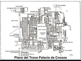 Plano del Trono Palacio de Cnosos
 