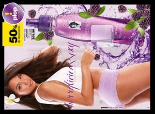 42
                               50%                                  plop
                                                                    súper oferta
                                de descuento
                                     berrylicious sexy
                                          mora potion
                                        colonia refrescante
                                         200 ml / 6.7 fl. oz.
                                               cód. 04353
                                     valorizado en $140.00

                                       $69.90




                               frota tu muñeca aquí y disfruta de
                                        berrylicious sexy
promo simply me: págs. 66-67
  43
 