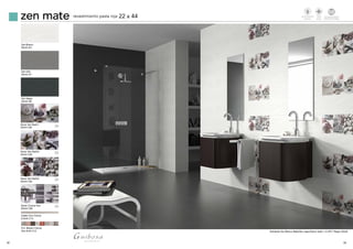 32 33
zen mate revestimiento pasta roja 22 x 44
Ambiente Zen Blanco Mate/Zen negro/Decor baño 1-2-3/R-7 Negro 33x33
Decor Zen Baño3
22x44 C28
Decor Zen Baño2
22x44 C28
Decor Zen Baño1
22x44 C28
Decor Cocina Inox
22x44 C28
Cnf. Boston Cocina
Gris 5x44 C12
Listelo Inox Cocina
2,5x44 C14
Zen Blanco
22x44 G4
Zen Gris
22x44 G7
Zen Negro
22x44 G8
Revestimiento
Walltiles
Tecnologiadigital
Digitaltechnology
td
Mate
Matte
3
3
3
3
 