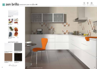 34
zen brillo revestimiento pasta roja 22 x 44
pavimento gres
35
Zen Blanco Brillo
22x44 G4
R-7 Blanco PEI III MOHS 4
33,3x33,3 G5
R-7 Negro PEI III MOHS 4
33,3x33,3 G10
R-7 Gris PEI III MOHS 4
33,3x33,3 G7
R-7 Marrón PEI III MOHS 4
33,3x33,3 G7
Brillo
Shiny
Revestimiento
Walltiles
Tecnologiadigital
Digitaltechnology
td
Decor Cerezas
22x44 C28
3
Panel Pomelo (2 pzas)
22x44 C28
3
Ambiente Zen Crema mate/Decor Coffee Negro 22x44
 